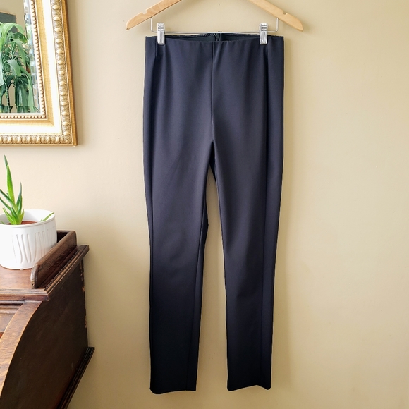 Theory Navalane Becker Skinny Pants Black Slim Fit Stovepipe Straight Trousers 4 - Picture 4 of 10